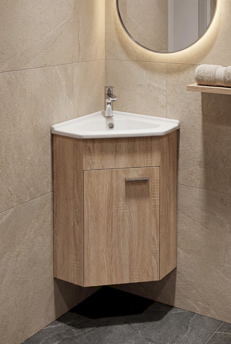 Keramické umyvadlo rohové 41x41cm, nábytkové 1601-40