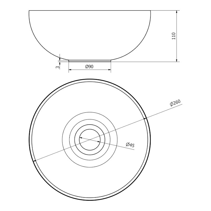 MINOR betonové umývátko na desku, Ø 26cm, růžová mat MR26021