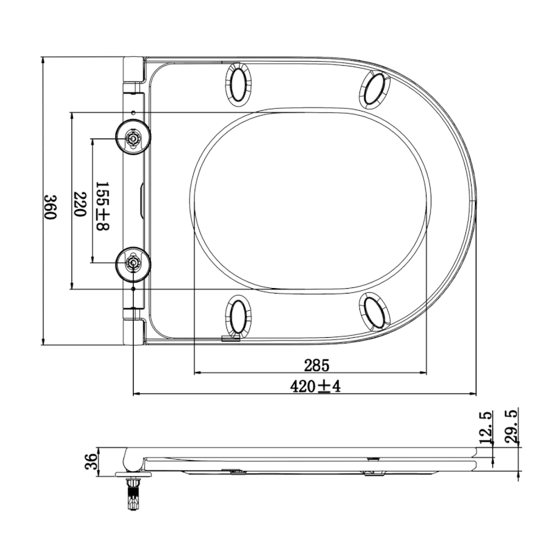 FEIN WC sedátko, SLIM, Soft Close, Easy Take, bílá 201.524.4