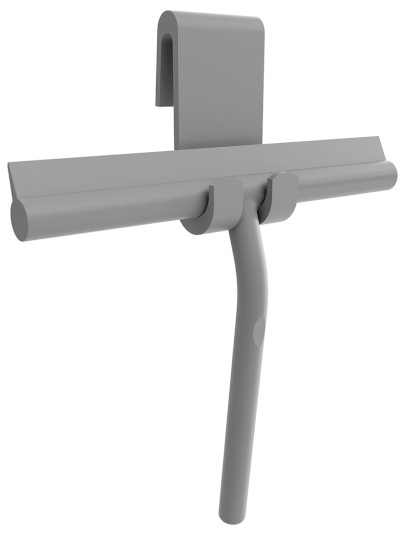 Stěrka do sprchy, včetně uchycení na zástěnu, šedá mat 72825.31