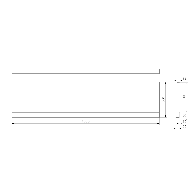 DEEP PLAIN NIKA panel 150x36cm 73201