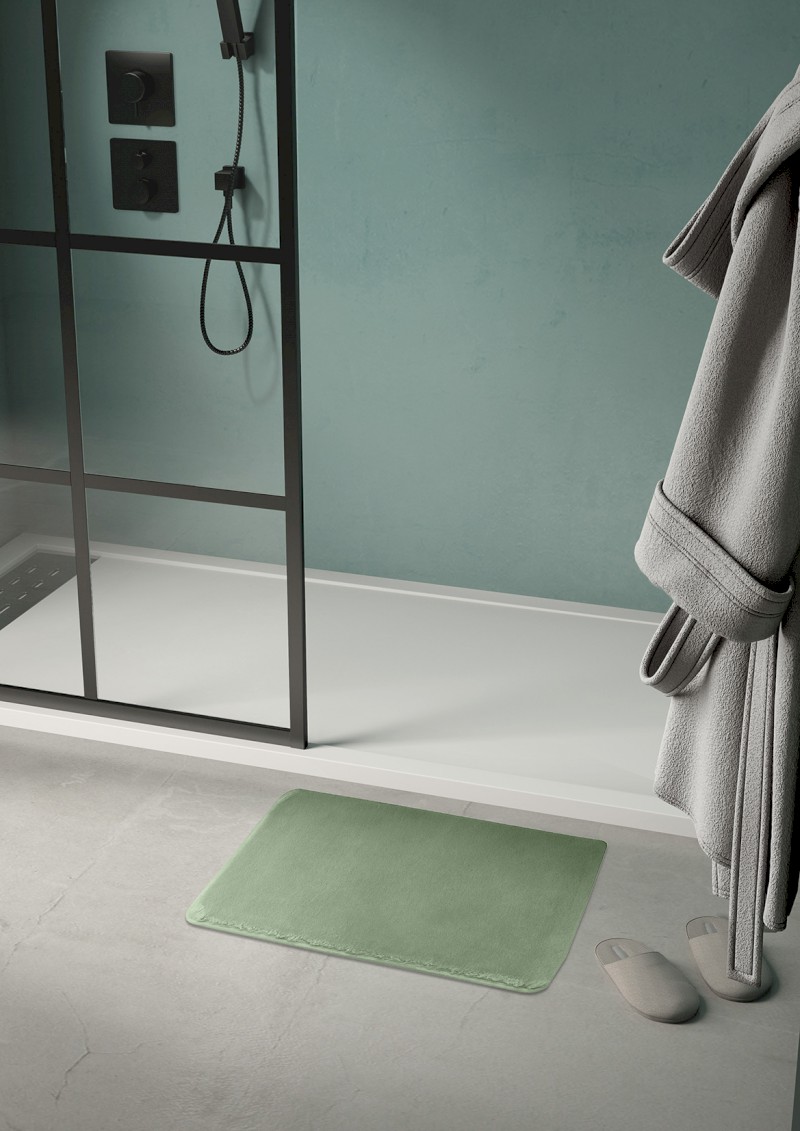 FUZZY koupelnová předložka, 100x60cm, 100% polyester, protiskluz, zelená 96FY100607