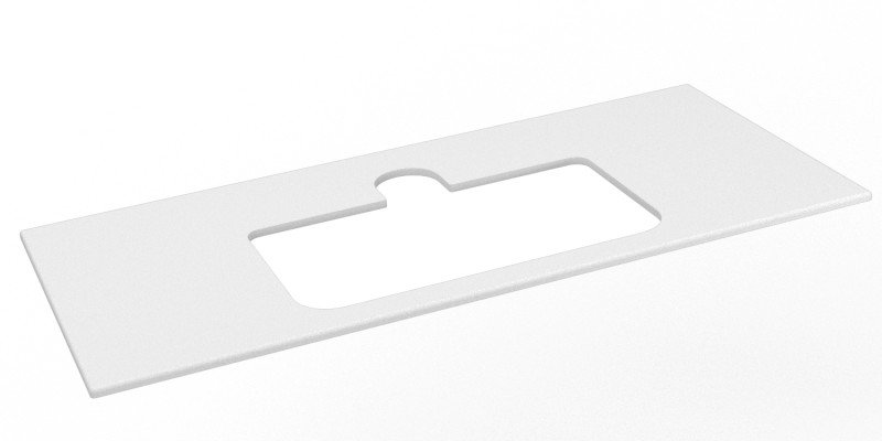 BRAHEA deska rockstone s otvorem 111,6x51,5cm, bílá mat BT112-0101