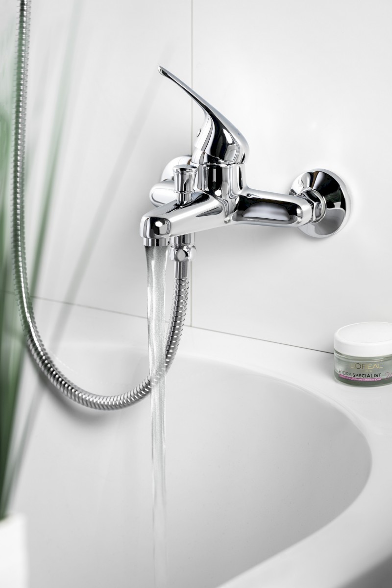 HOFFER nástěnná vanová baterie, chrom 424.010.1