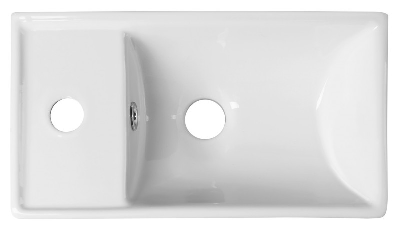 MINOS keramické umývátko 40x22cm, baterie vlevo, bílá 4759