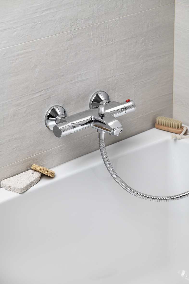 ACTION nástěnná vanová termostatická baterie, chrom MB106