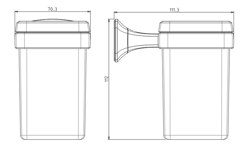 AIDA sklenka, mléčné sklo, chrom AI004