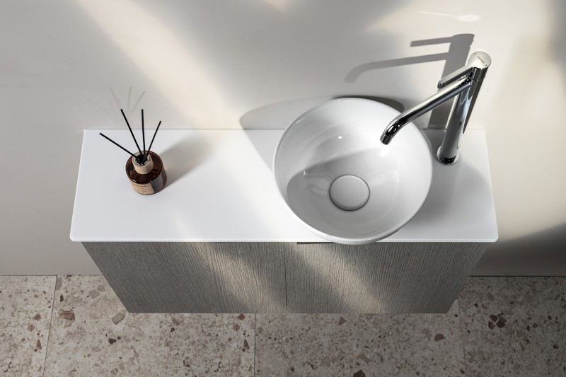 LATUS X deska Rockstone 80x23,5cm, bílá mat LT110-0101