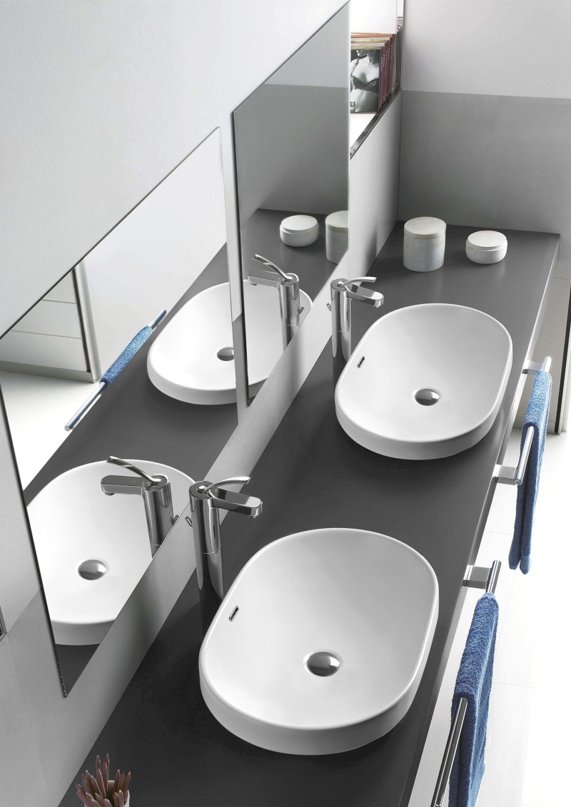 LIMA keramické umyvadlo, zápustné 59,5x39,5 cm, bílá BH7022