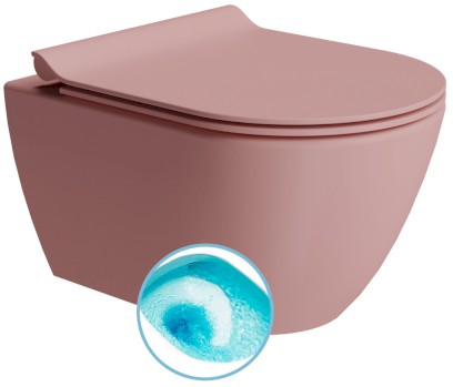 PURA závěsná WC mísa, Swirlflush, 36x50cm, blush dual-mat 881624