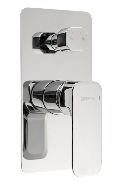 SPY podomítková sprchová baterie, 2 výstupy, otočný přepínač, chrom PY43