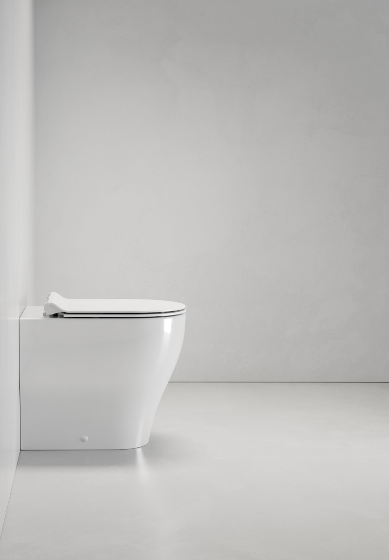 TONO WC mísa stojící, Geniusflush, 36x53cm, spodní/zadní odpad, bílá ExtraGlaze 641011