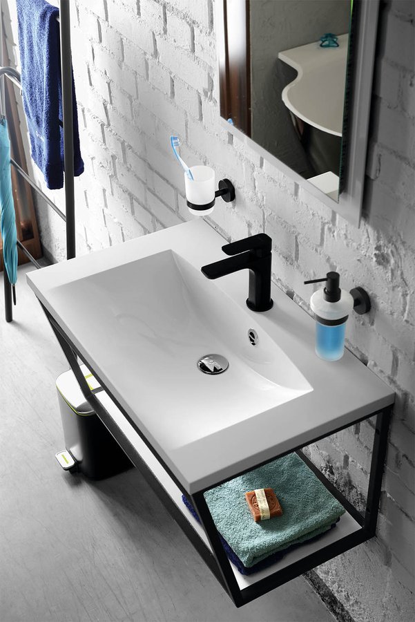 MARIA umyvadlo, litý mramor, 75x46cm, bílá MA075