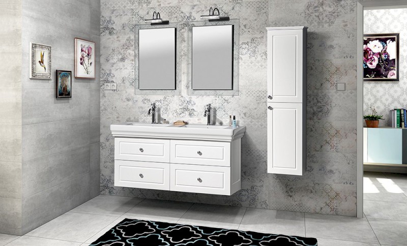 CLASSIC keramické dvojumyvadlo 125x54 cm, bílá ExtraGlaze 8725111