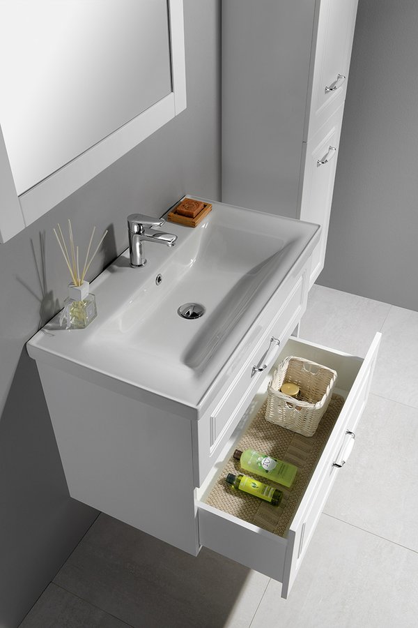 FAVOLO umyvadlová skříňka 86,5x60x44,6cm, bílá mat FV290