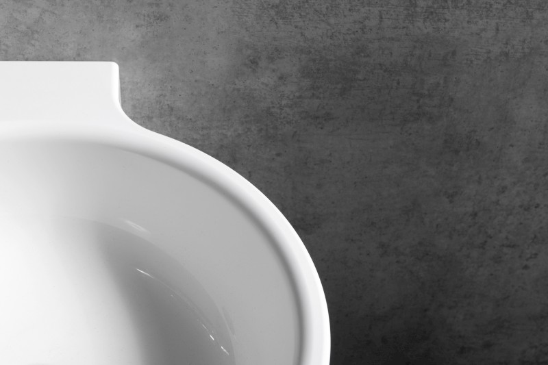 KAORI umyvadlo rohové, litý mramor, 38x38cm, bílá KR038