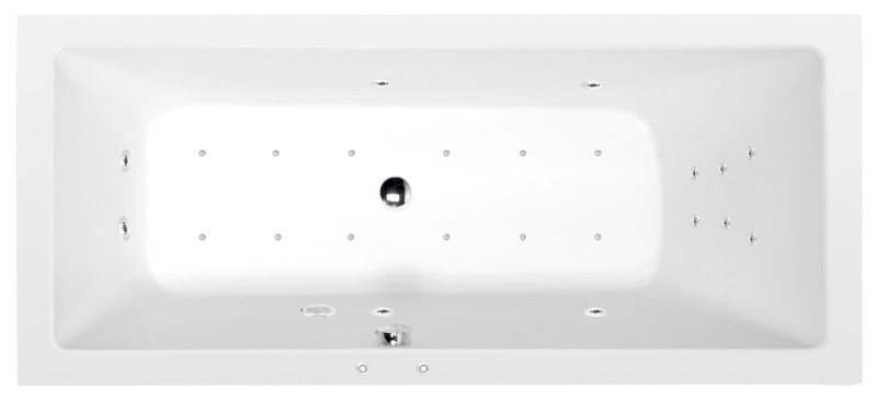 MIMOA hydromasážní vana, 170x75x39cm, Attraction Hydro-Air, chrom 71709.4010