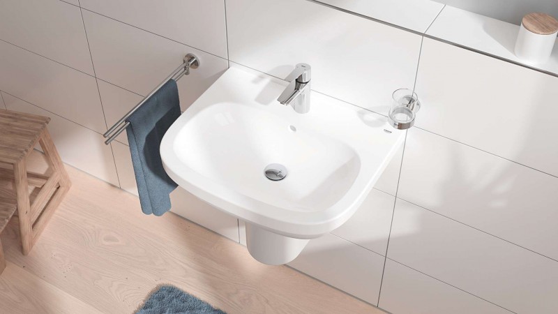 QuickFix Start Umyvadlová baterie s výpustí Push-Open, studený start, chrom GROHE 23551002