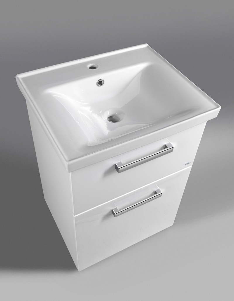 VEGA umyvadlová skříňka 51,5x72,6x43,6cm, 2x zásuvka, bílá VG053