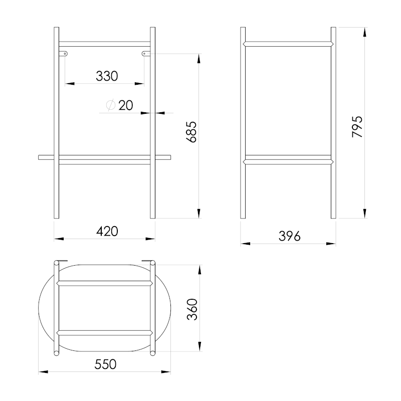 PUNO podstavec pod umyvadlo 550x795x396mm, zlato mat SKA590-5