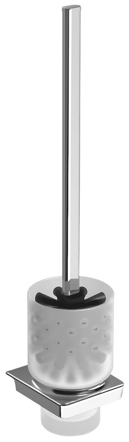ZEN WC štětka závěsná, mléčné sklo, chrom 161041