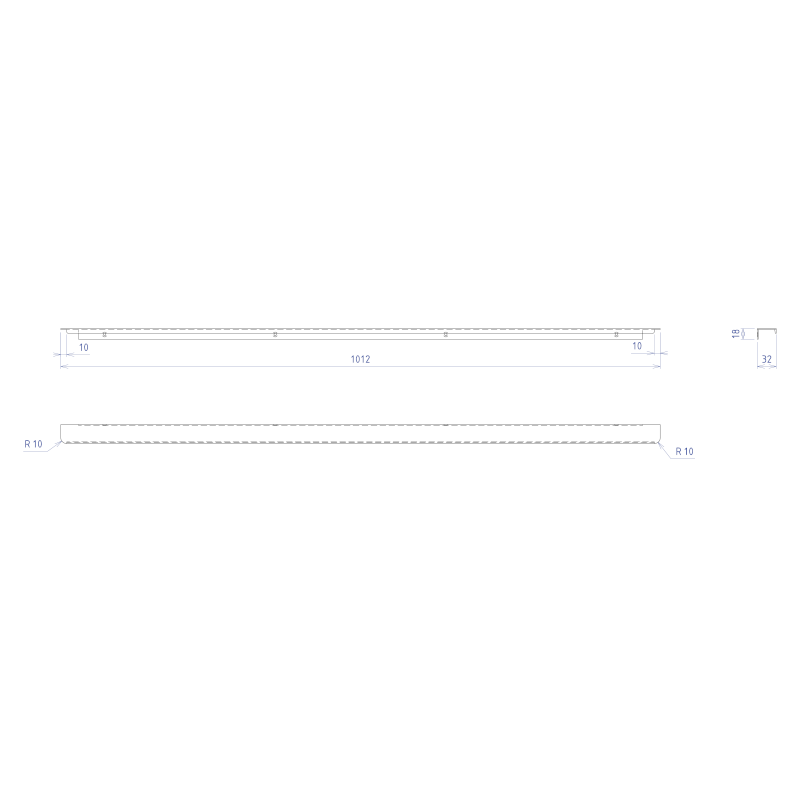 SITIA kovová úchytka 1012mm, bílá mat SA105W