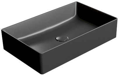 KUBE X keramické umyvadlo na desku, 60x37cm, černá mat 945326