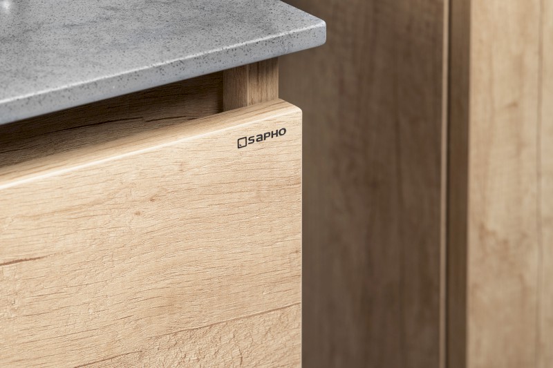 SKARA umyvadlová skříňka 100x50x45cm, černá mat/dub alabama CG009-2222