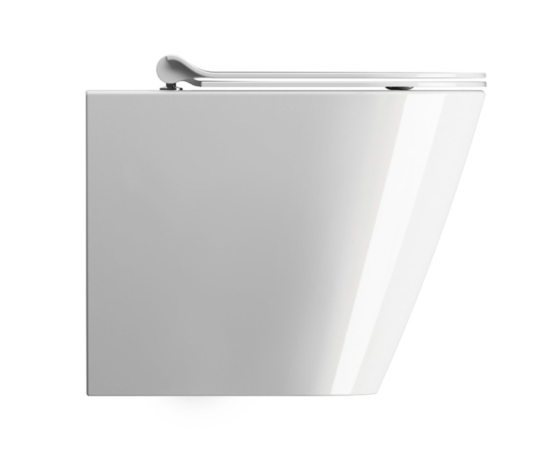 KUBE X WC mísa stojící, Geniusflush, 36x55cm, spodní/zadní odpad, bílá ExtraGlaze 949111