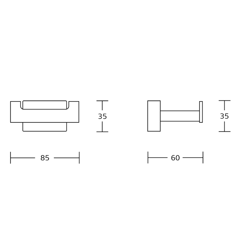APOLLO dvojháček, černá mat 1416-23B