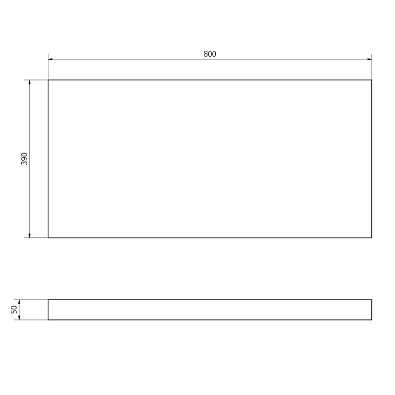 AVICE deska pod umyvadlo 80x39cm, tl.5cm, cement AV887