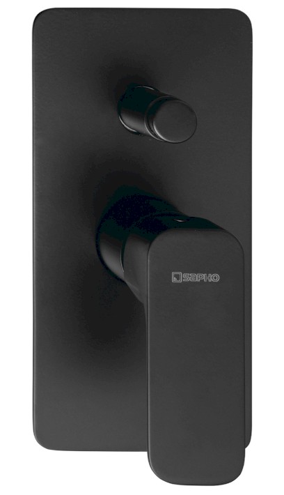 SPY podomítková sprchová baterie, 2 výstupy, černá mat PY42/15