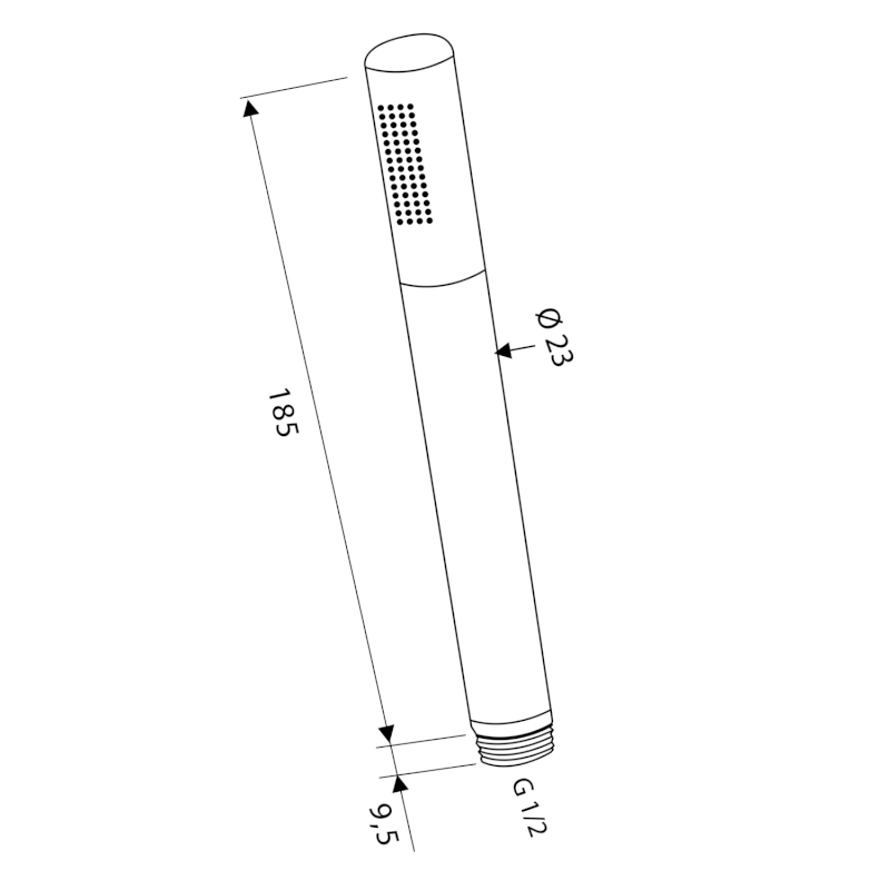 Ruční sprcha, 185mm, bílá mat DO214
