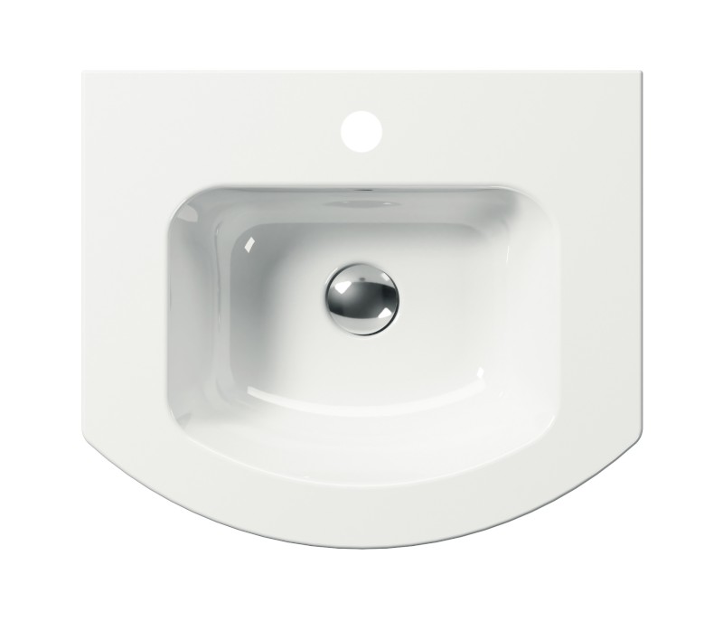 PURA keramické umyvadlo Slim oblé 52x44cm, bílá ExtraGlaze 8830111