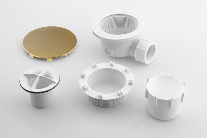 Vaničkový sifon, průměr 90mm, DN40, krytka zlato mat 1711GB