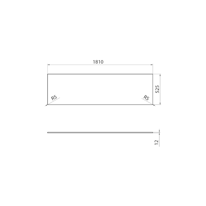 LOREA deska Rockstone 181x1,2x52,5cm, bílá mat LE180-0101