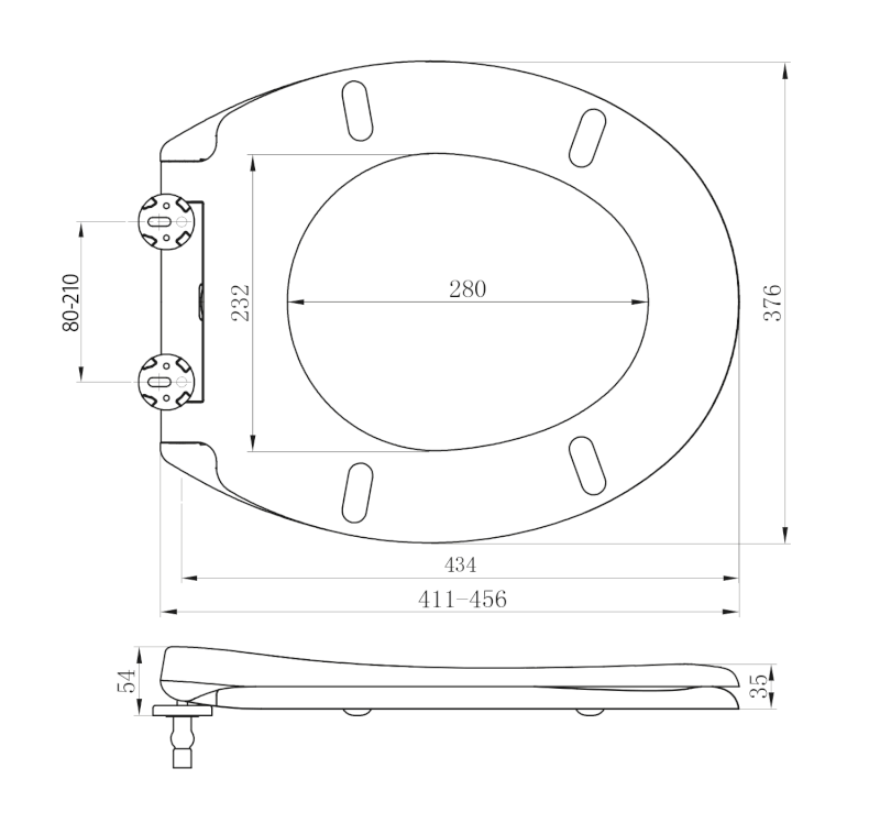 ADINA WC sedátko, Soft Close, Easy Take, bílá 1703-322