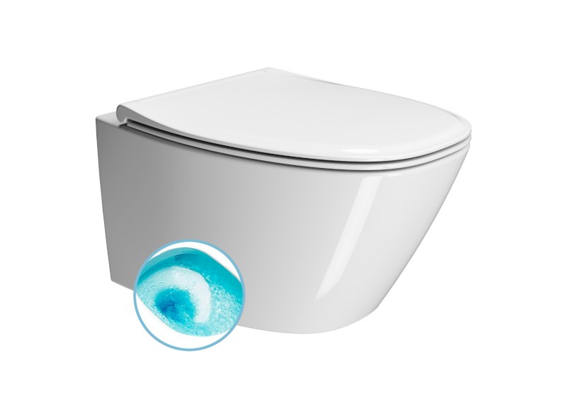 MODO závěsná WC mísa, Swirlflush, 37x54cm, bílá ExtraGlaze 841511