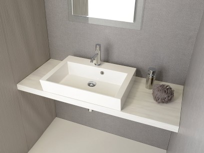 AVICE deska pod umyvadlo 80x50cm, tl.5cm, dub starobílý AV085