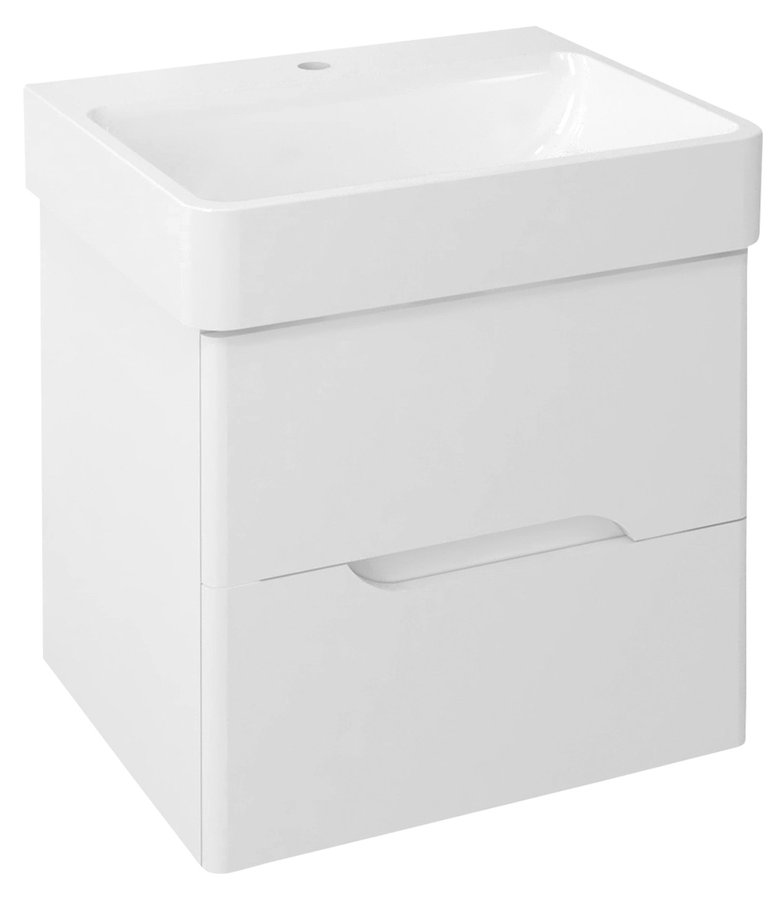 MEDIENA umyvadlová skříňka 56x51x48,5cm, bílá mat/bílá mat MD060