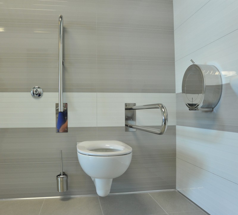 HANDICAP opěrné pevné madlo tvar U 600mm, nerez lesk XH538