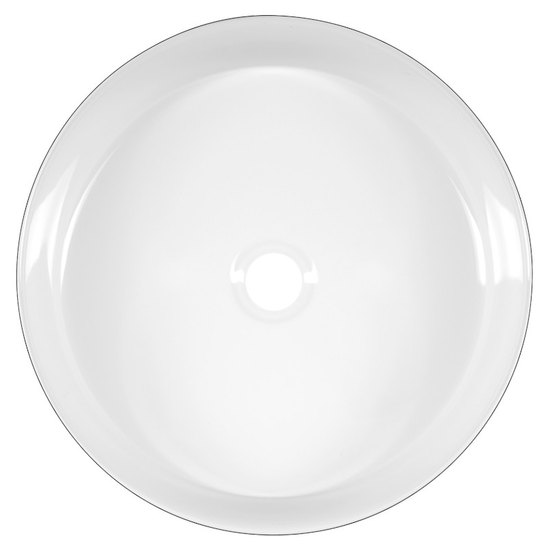 FIASTRA keramické umyvadlo na desku, Ø 40cm, černá mat FT801B