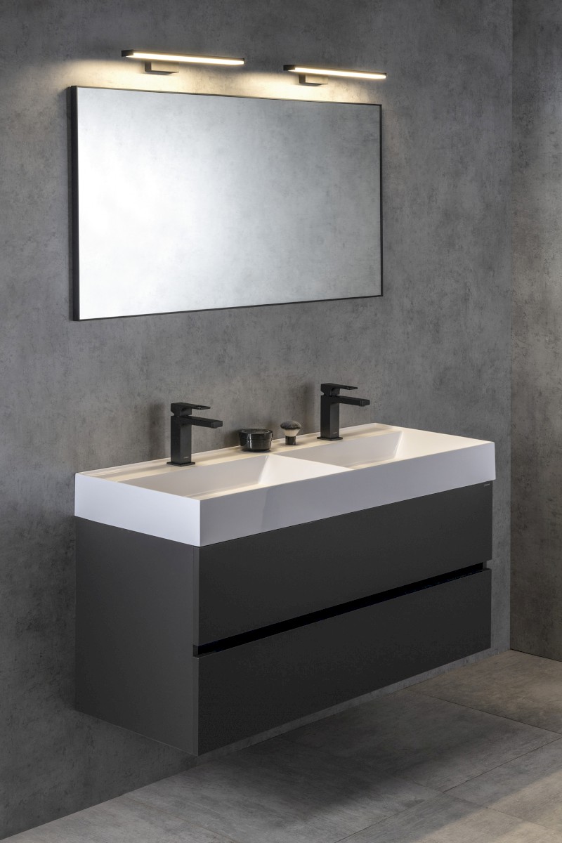 ODETTA umyvadlová skříňka 118x50x43,5cm, antracit matný DT120-3434