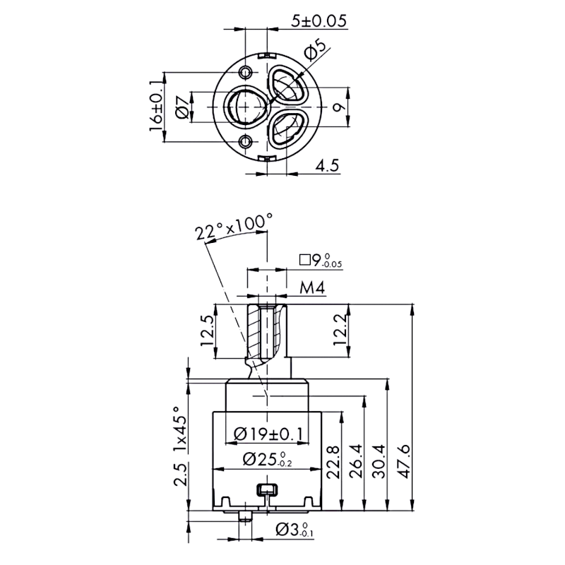 KEROX směšovací kartuše 25mm 35CAI026