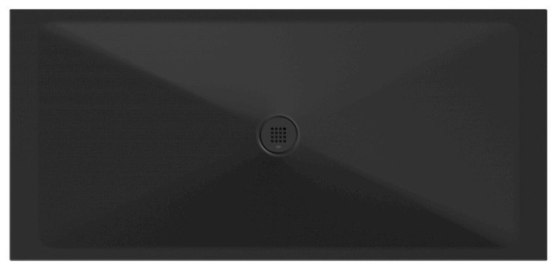 Keramická sprchová vanička, obdélník 170x80x2cm, černá mat 46170826