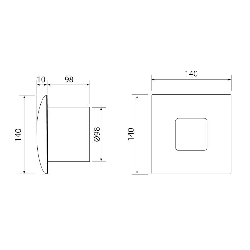 SILENTIS 10 T koupelnový ventilátor axiální s časovačem, 15W, potrubí 100mm,bílá 01071000