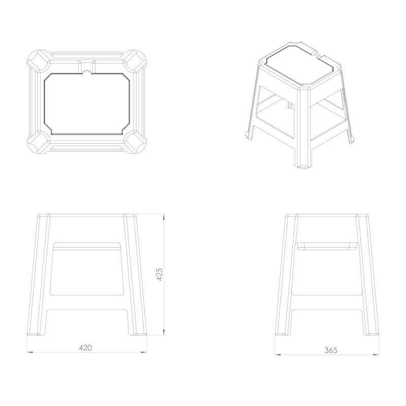 Koupelnová stolička s úložným prostorem, bílá 90902W