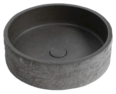ISPIR betonové umyvadlo včetně výpusti, 40cm, černý granit AR476