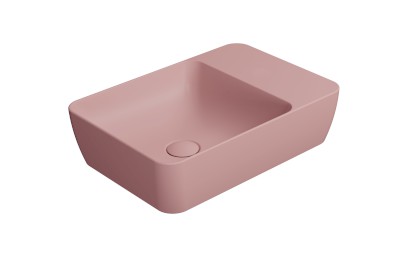 MODO keramické umyvadlo na desku 50x35cm, bez otvoru, blush mat 9884024