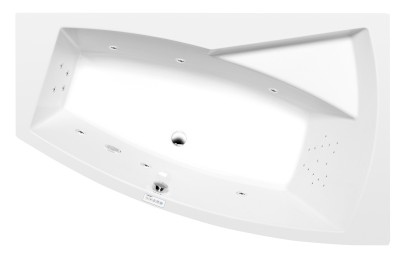 EVIA R hydromasážní vana, 160x100x47cm, Highline Hydro, chrom 12611.5010